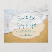 Sand n SurfカスタムSave the Dateポストカード 案内ポストカード (正面)