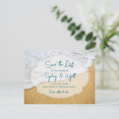 Sand n SurfカスタムSave the Dateポストカード 案内ポストカード (スタンド正面)