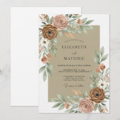 Sand Organic Desert Wedding 招待状 (正面/裏面)