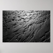 Sand patterns on a beach poster ポスター (正面)