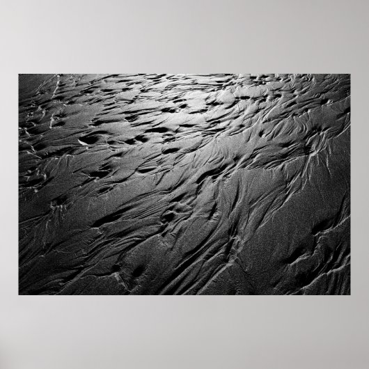Sand patterns on a beach poster ポスター (正面)