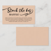 Sand Script Stock the bar Bridal Shower  エンクロージャーカード (正面/裏面)