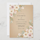 Sand Serene Rustic Wedding 招待状 (正面)
