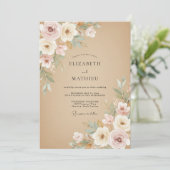 Sand Serene Rustic Wedding 招待状 (スタンド正面)