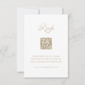 Sand Stylish Calligraphy Wedding QR Code 出欠カード (正面)