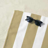 Sand with White Stripe Towel with Your Name ビーチタオル (インサイチュ)