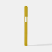 Sand yellow Shadow Monogram initials with name iPhoneケース (右側面)