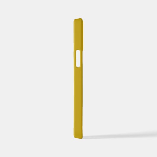 Sand yellow Shadow Monogram initials with name iPhoneケース (右側面)