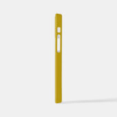 Sand yellow Shadow Monogram initials with name iPhoneケース (左側面)