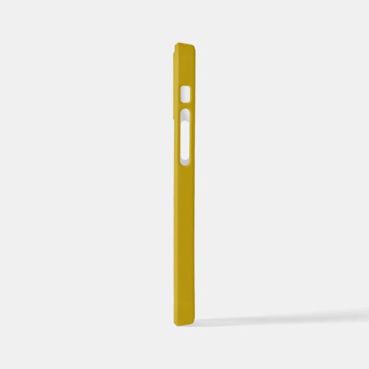 Sand yellow Shadow Monogram initials with name iPhoneケース (左側面)