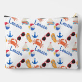 Sandals and Sunglasses Summer Name Accessory Pouch アクセサリーポーチ (裏面)