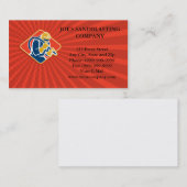 Sandblasterのサンドブラスティングのホースのレトロ 名刺 (正面/裏面)