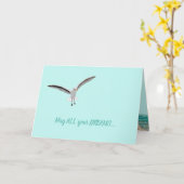 Sandcastleのカモメ カード (黄色い花)