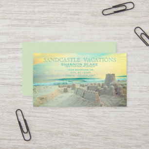Sandcastleのビーチの景色の休暇 名刺