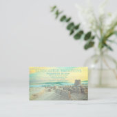 Sandcastleのビーチの景色の休暇 名刺 (スタンド正面)