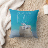 Sandcastleの珊瑚のターコイズの海はdaのビーチに私を連れて行きます クッション (ブランケット)