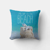 Sandcastleの珊瑚のターコイズの海はdaのビーチに私を連れて行きます クッション (正面)