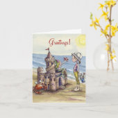 Sandcastleの魔法のnotecard カード (黄色い花)