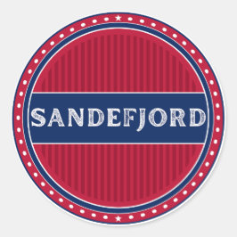 Sandefjord City Pride Emblem – Norwegian Identity ラウンドシール