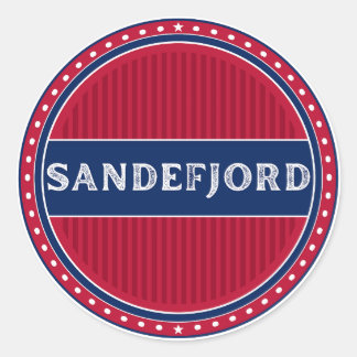 Sandefjord City Pride Emblem – Norwegian Identity ラウンドシール