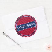 Sandefjord City Pride Emblem – Norwegian Identity ラウンドシール (封筒)