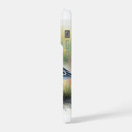 Sanderling Bird 200924AREF115 - Watercolor iPhoneケース (左側面)