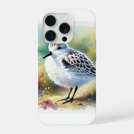 Sanderling Bird 200924AREF115 - Watercolor iPhoneケース (裏面)