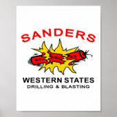 Sanders Construction Logo On Left Chest ポスター (正面)