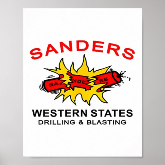 Sanders Construction Logo On Left Chest  ポスター (正面)