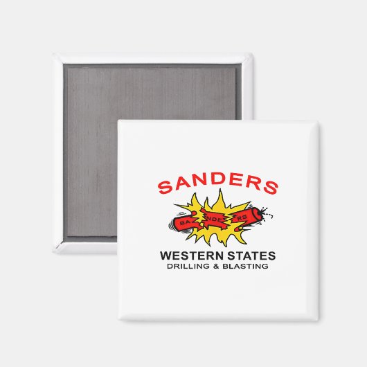 Sanders Construction Logo On Left Chest  マグネット (正面/裏面)