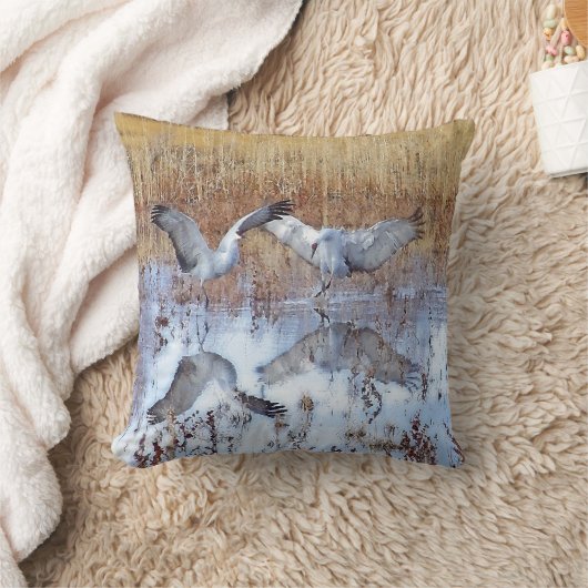 Sandhillは鳥の動物の野性生物の枕を伸ばします クッション (ブランケット)