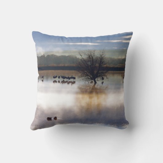 Sandhillは鳥の動物の野性生物の枕を伸ばします クッション (裏面)