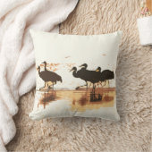 Sandhillは鳥の野性生物動物の枕を伸ばします クッション (ブランケット)