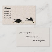 Sandhillクレーン鳥の野性生物の飛んでいるな名刺 名刺 (正面/裏面)