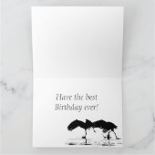 Sandhillクレーン鳥の野性生物動物の誕生日 カード (内部)