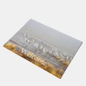 Sandhill霧深いクレーン ドアマット (アングル)