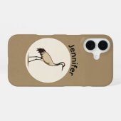 Sandhill Crane Logo iPhone 16ケース (裏面横)