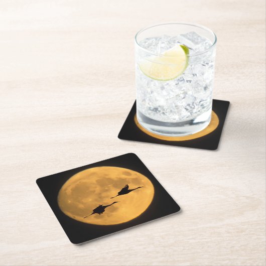 Sandhill Cranes | National Wildlife Reserve スクエアペーパーコースター (インサイチュ)