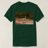 Sandhill cranes with chicks tシャツ (デザイン正面)