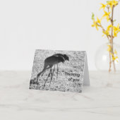 Sandhill crans on 考える of Youカード カード (黄色い花)