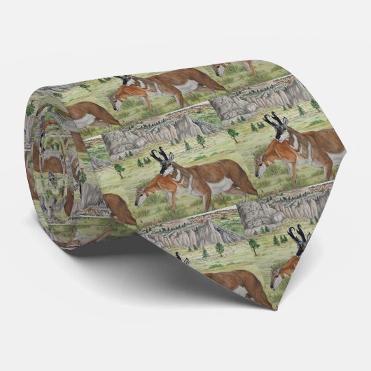 Sandhills Pronghornのカモシカの野性生物の芸術のタイ ネクタイ (ロール)