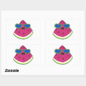 Sandía con gafas de sol 長方形シール (シート)