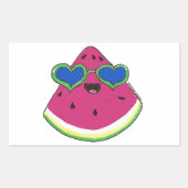 Sandía con gafas de sol 長方形シール (正面)
