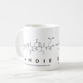 Sandieペプチド名mug コーヒーマグカップ (正面左)