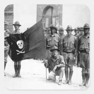 Sandinoの旗。 ニカラグア1932年。 (海兵隊の) _ スクエアシール