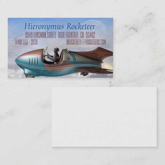Sandlarkのレトロロケットの名刺 名刺 (正面/裏面)