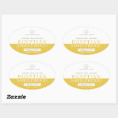 Sandlewood yellow reed diffuser oval product label 楕円形シール (シート)