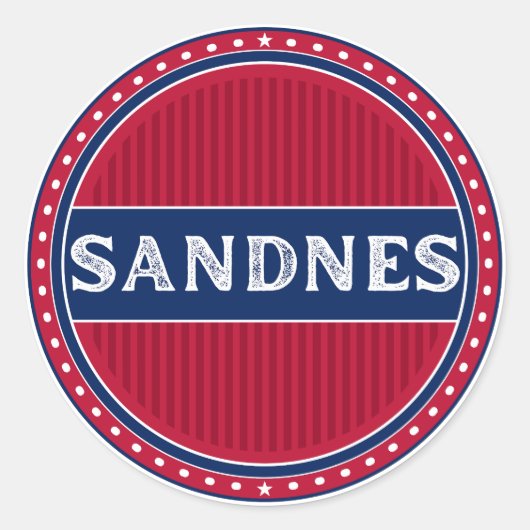 Sandnes City Pride Emblem – Norwegian Identity ラウンドシール (正面)