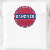 Sandnes City Pride Emblem – Norwegian Identity ラウンドシール (バッグ)