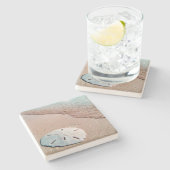 Sandollarのビーチの石灰岩 ストーンコースター (横)